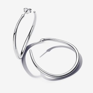(kuva) Pandora Organically Shaped 42 mm Open Hoop -korvarenkaat - 293299C00
