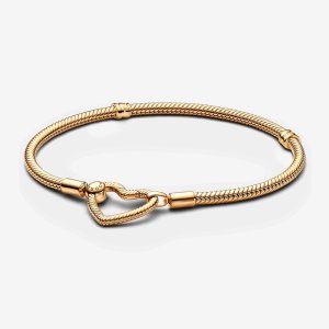 (kuva) Pandora Moments Sydämen Lukitus Käärmeen Ketju Rannekoru - 559539C00