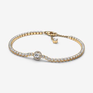 (kuva) Pandora Sparkling Halo Tennis -ranneke - 569416C01