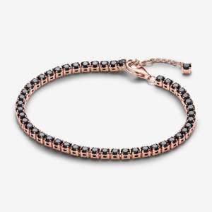 (kuva) Pandora Black Sparkling Tennis Ranneke - 581469C02