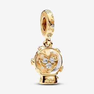 (kuva) Pandora Heart Snowflake Snow Globe Dangle Charm - 762825C01