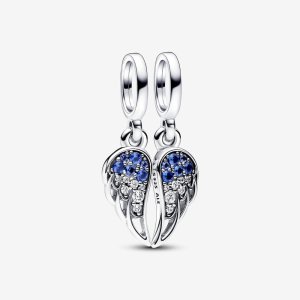 (kuva) Pandora Sparkling Splitable Angel Wings Dangle Charm - 792821C01