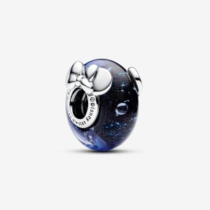 (kuva) Pandora Disney Mikki Hiiri & Minni Hiiri Sininen Muranolasi Charm - 792958C01
