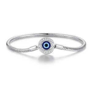 (kuva) Pandora-tyylinen Pahan Silmä Basics -Ketjukäsivanne - BSB122