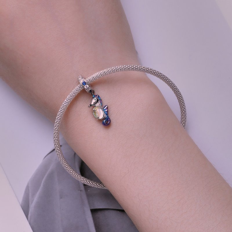 (kuva) Pandora-tyylinen Tyylikäs Merihevonen Ripats Amuletti - BSC850 - Näytä 5