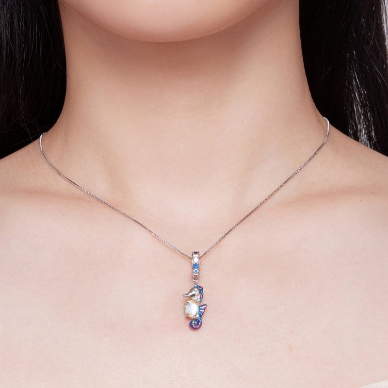 (kuva) Pandora-tyylinen Tyylikäs Merihevonen Ripats Amuletti - BSC850 - Näytä 6
