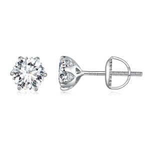 (kuva) Pandora-tyyliset 0,5 karaatin moissanite-korvakorut - MSE020-S