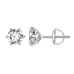 (kuva) Pandora-tyyliset 1 karaatin moissanite-korvakorut - MSE021-S
