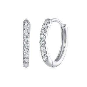 (kuva) Pandora-tyyliset hienot moissanite-korvarenkaat - MSE022