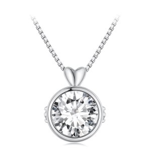 (kuva) Pandora-tyylinen kaulakoru 1 karaatin moissanite-kivellä - MSN013