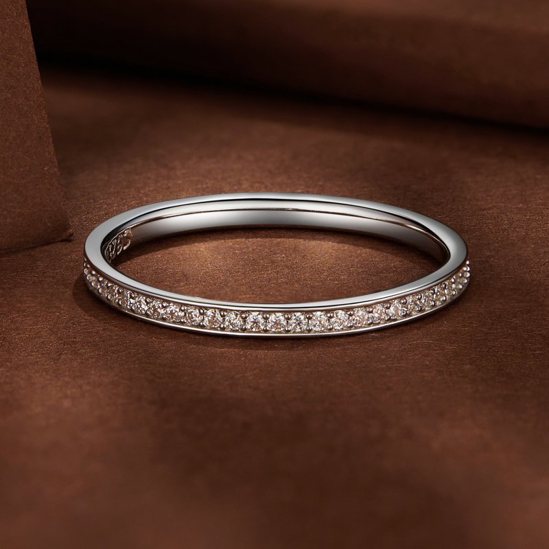 (kuva) Pandora-tyylinen Pave Moissanite -sormus - MSR030 - Näytä 3