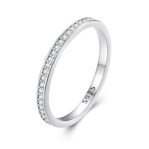 (kuva) Pandora-tyylinen Pave Moissanite -sormus - MSR030
