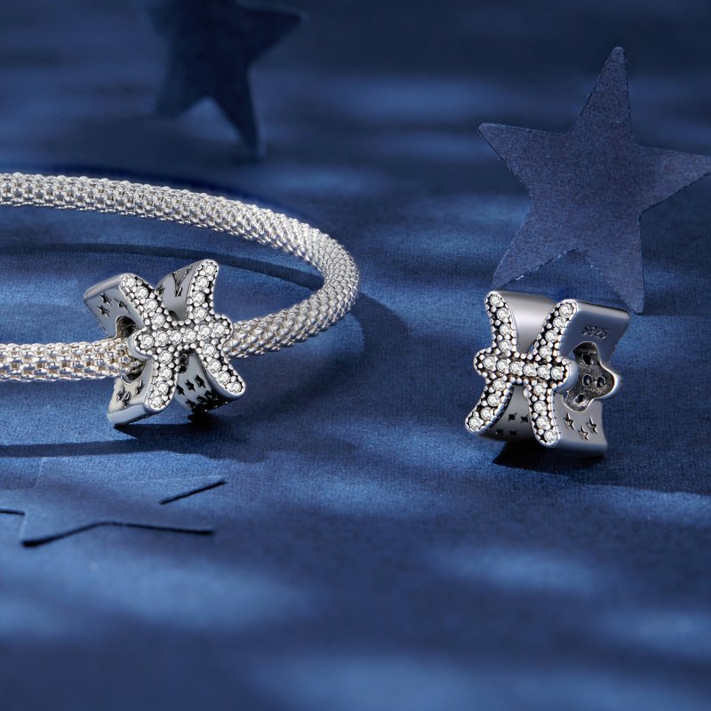 (kuva) Pandora-tyylinen Kalat Onnen Eläinradan Amuletti - SCC2516-11 - Näytä 4