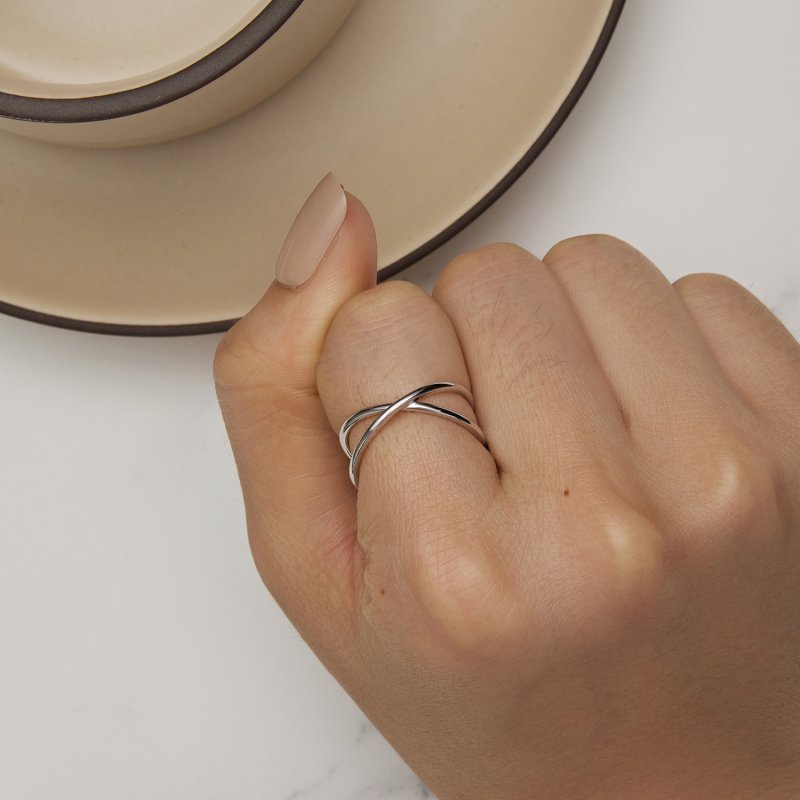 (kuva) Pandora Style Crossover Ring - SCR543-A - Näytä 4