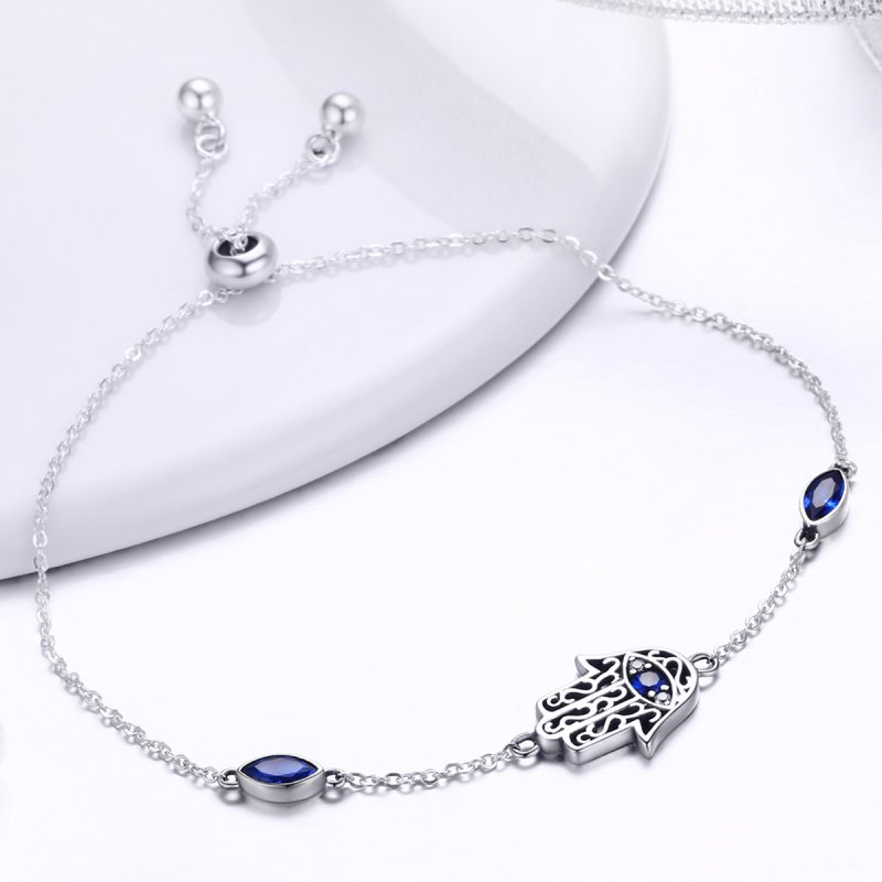 (kuva) Pandora Style Silver Spoil Chain Slider Bracelet - SCB076 - Näytä 3