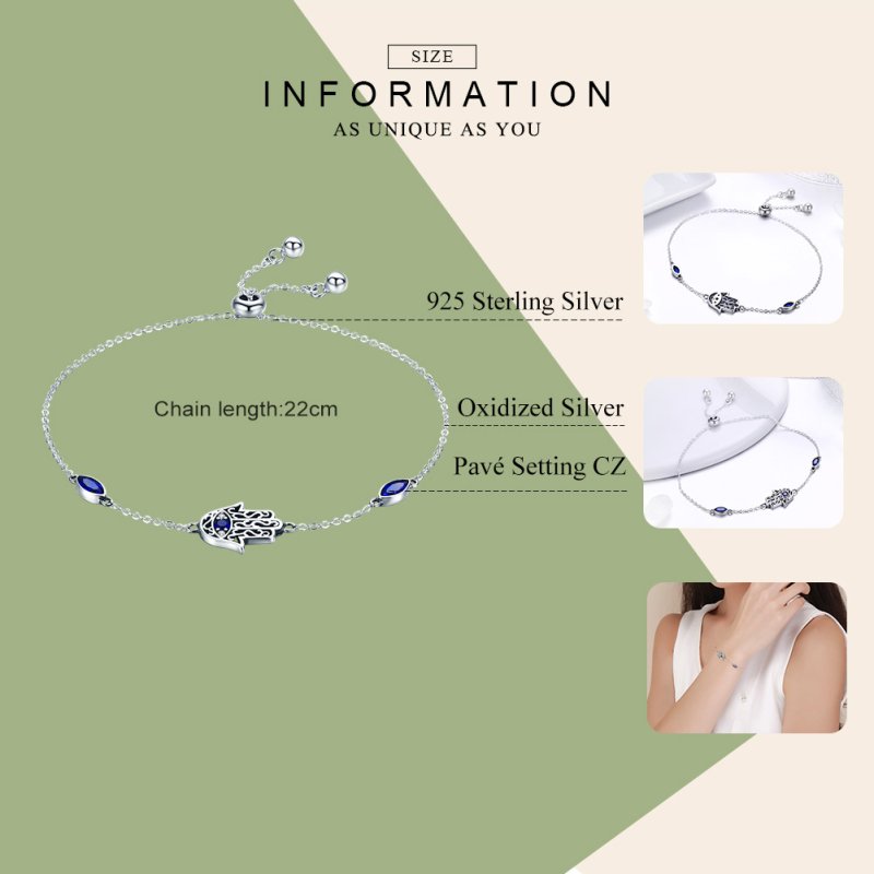 (kuva) Pandora Style Silver Spoil Chain Slider Bracelet - SCB076 - Näytä 5