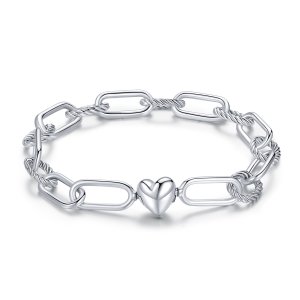 (kuva) Pandora-tyylinen Hopeinen Love of Link -rannekoru - SCB202