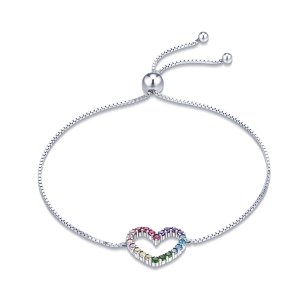 (kuva) Pandora-tyylinen Hopea Love of Rainbow -rannekoru - SCB216