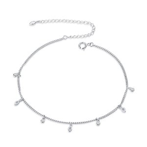 (kuva) Pandora-tyylinen hopeinen tupsuranneke - SCT018
