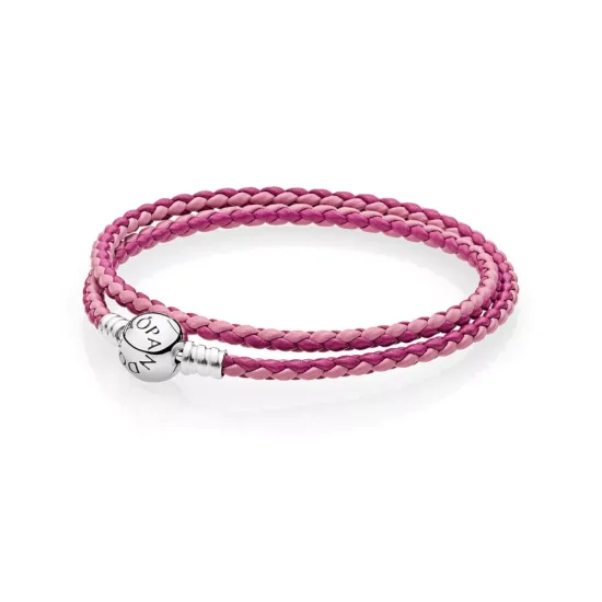 (kuva) Moments Double Woven Leather Bracelet - Rannekorut | PANDORA