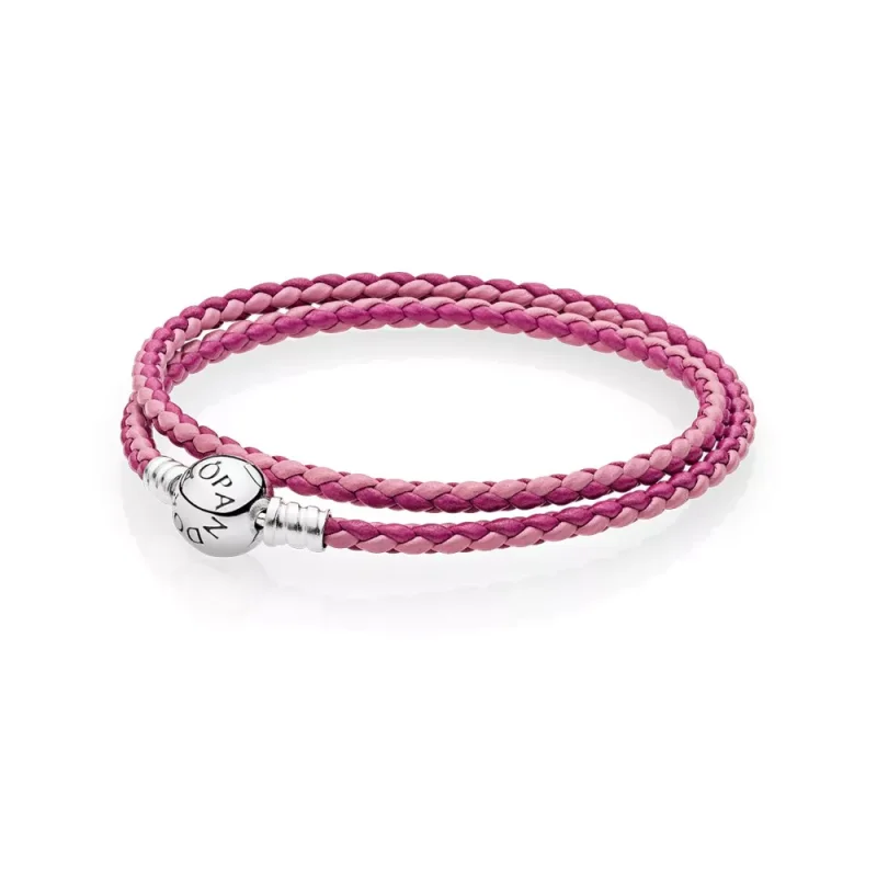 (kuva) Moments Double Woven Leather Bracelet - Rannekorut | PANDORA
