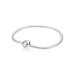 (kuva) Moments Smooth Silver Clasp Bracelet - 590728 - Rannekorut | PANDORA