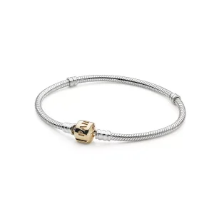 (kuva) PANDORA 14K kultaisella lukolla Rannekoru