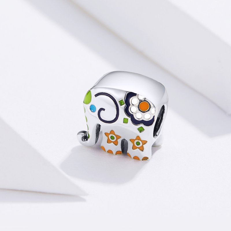 (kuva) Pandora-tyylinen Iloinen Elefantti -riipus - BSC095 - Näytä 3