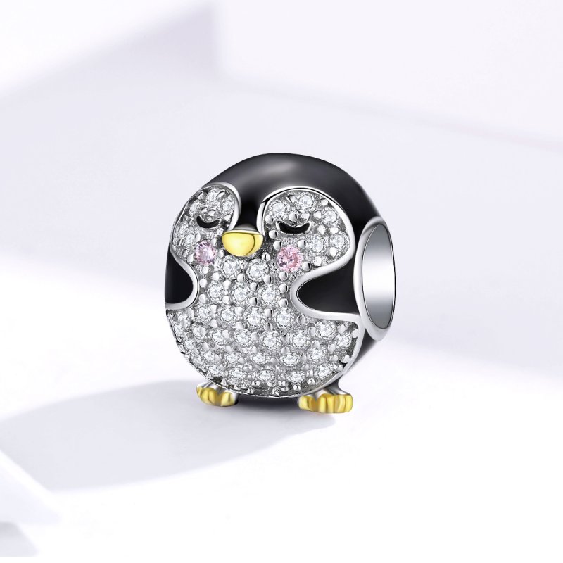 (kuva) Pandora Style Two Tone Bicolor Pingviini Amuletti - BSC126 - Näytä 2