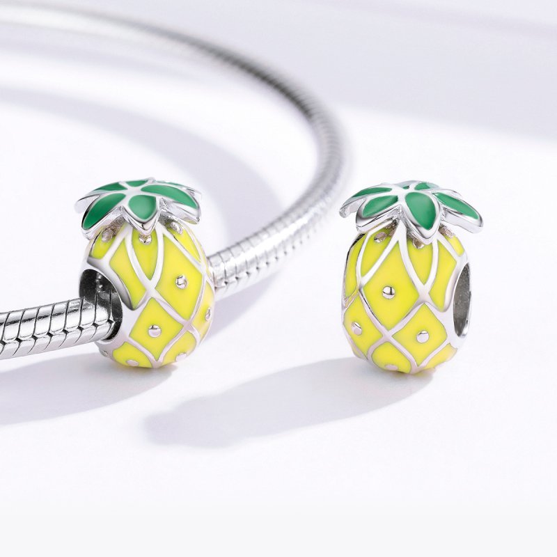 (kuva) Pandora-tyylinen hopeinen ananas-riipus - BSC128 - Näytä 3