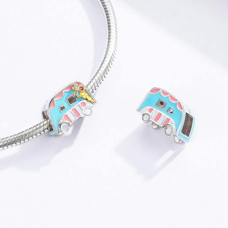 (kuva) Pandora Style Two Tone Ice-Cream Van Charm - BSC163 - Näytä 4
