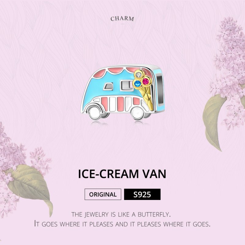 (kuva) Pandora Style Two Tone Ice-Cream Van Charm - BSC163 - Näytä 6