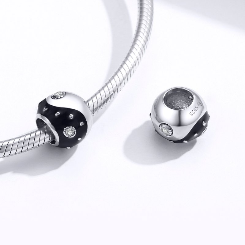 (kuva) Pandora-tyylinen hopea Chinoiserie Yin Yang -riipus - BSC192 - Näytä 4