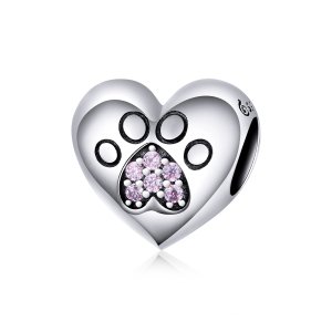 (kuva) Pandora-tyylinen hopea lemmikkijälki helm - BSC209