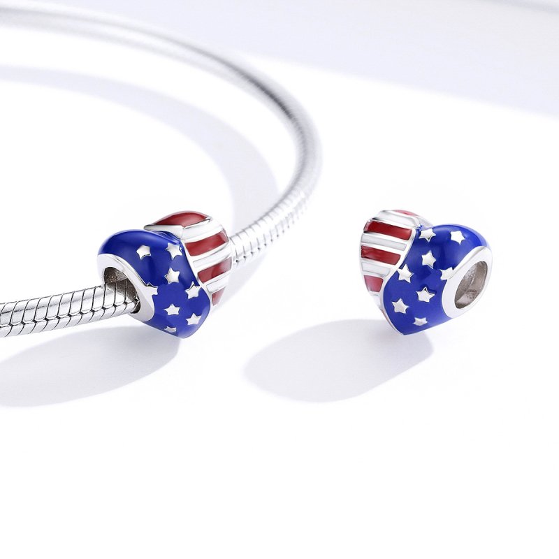 (kuva) Pandora-tyylinen Amerikan lippu - Charm - BSC281 - Näytä 3