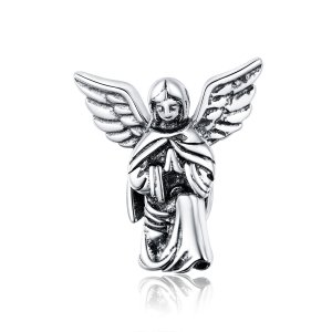 (kuva) Pandora-tyylinen Hopeinen Enkeli-rakkauden amuletti - BSC314