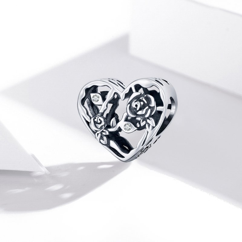 (kuva) Pandora-tyylinen Ruusun Rakkaus -amuletti - BSC475 - Näytä 2
