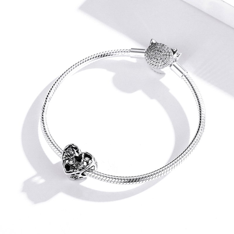 (kuva) Pandora-tyylinen Ruusun Rakkaus -amuletti - BSC475 - Näytä 3