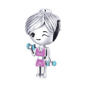 (kuva) Pandora-tyylinen Fitness-tyttö-helmi - BSC488
