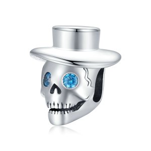 (kuva) Pandora Style Gentleman Skull Charm - BSC525