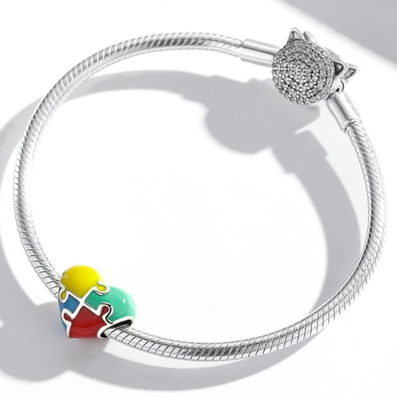 (kuva) Pandora-tyylinen Love Puzzle -koru - BSC547 - Näytä 3