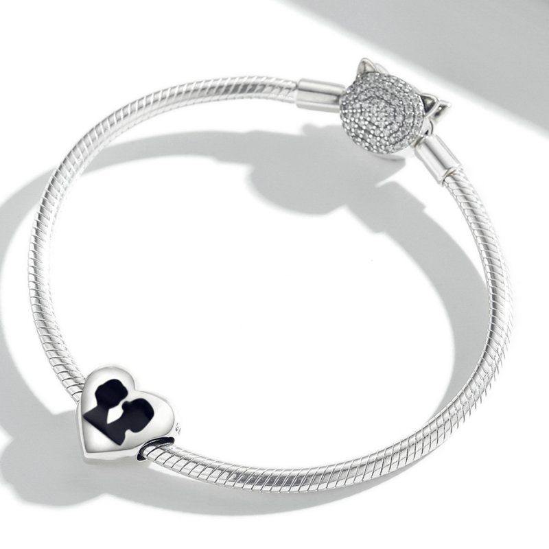 (kuva) Pandora-tyylinen Love Silhouette -riipus - BSC549 - Näytä 3