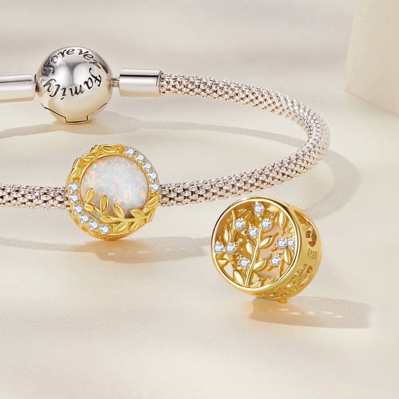 (kuva) Pandora-tyylinen Opal Lehvä Charm - BSC671 - Näytä 4