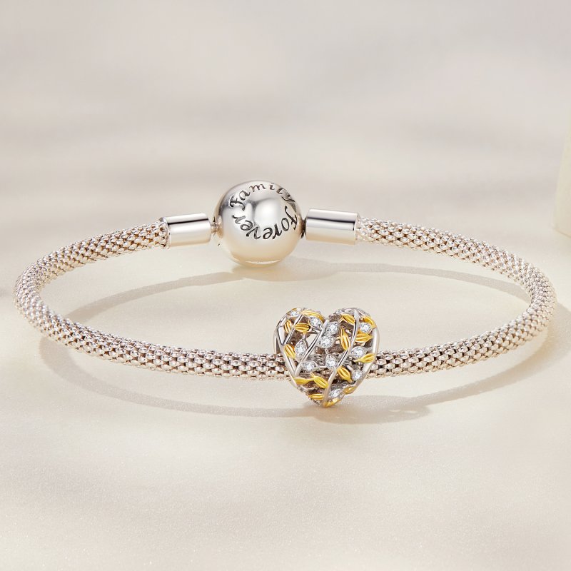 (kuva) Pandora-tyylinen Sydämen Muotoiset Lehdet - Charm - BSC672 - Näytä 4
