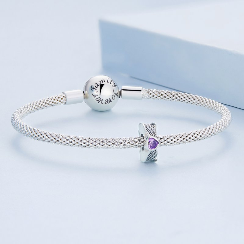 (kuva) Pandora Style Guardian Heart Spacer Charm - BSC677 - Näytä 5