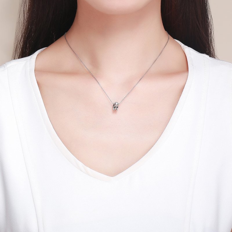 (kuva) Pandora-tyylinen hopea söpö lehmän amuletti - SCC1049 - Näytä 3