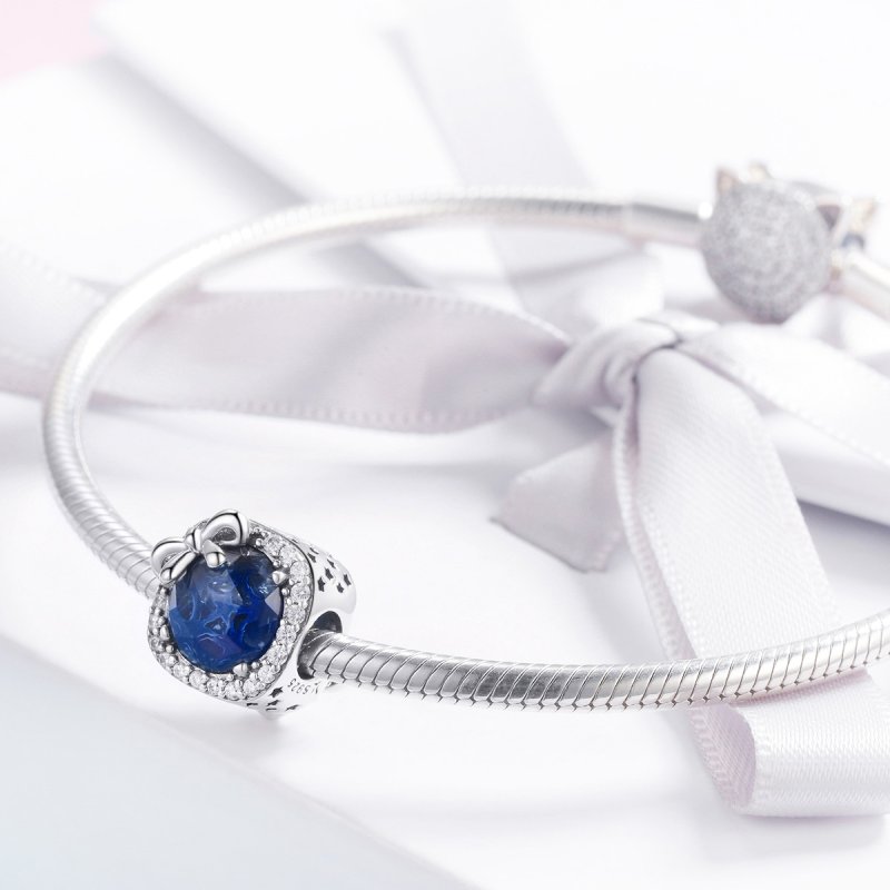 (kuva) Pandora-tyylinen Hopea Safiiri Charm - SCC1058 - Näytä 3