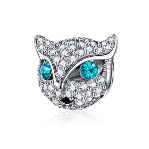 (kuva) Pandora-tyylinen hopeinen Happy Kitty -riipus - SCC1131