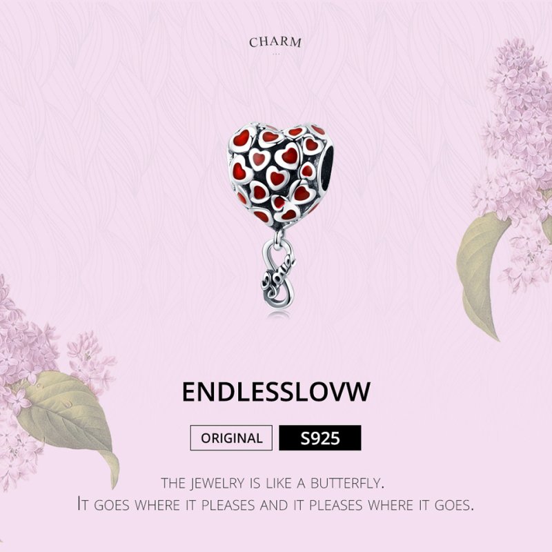 (kuva) Pandora-tyylinen hopeinen Endlesslove riipus - SCC1180 - Näytä 3