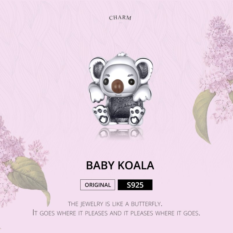 (kuva) Pandora-tyylinen Hopeinen Vauva-koala - Charm - SCC1304 - Näytä 3